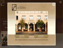 Tablet Screenshot of hotelstfrancis.com